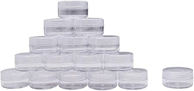 Cosmetic containers empty in 10 g plastic, transparent round sample jar with screw lid for lip balm, eyeshadow, nail powder, creams and lotions - BPA -free, transparent.. DIAYTAR NIGERIA promises affordability and variety with every purchase, delivered in 5-8 days.