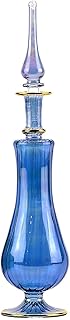 Nile Carttm Large 9 "Egyptian perfume bottle handcrafted in Egypt for your perfume, your essential oils, your Egyptian decoration or your party center (blue).. Discover endless possibilities with DIAYTAR NIGERIA's extensive product range and affordable shipping.