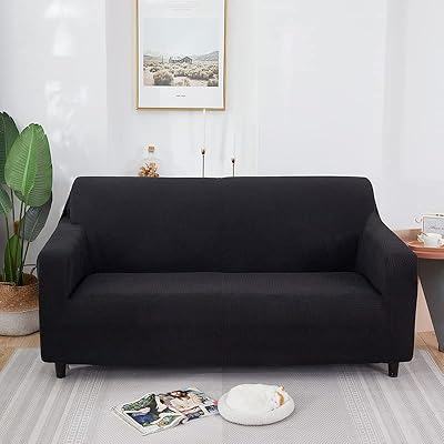 Universal covers very stretchy for sofa and two -seater armchair (black, four places).. DIAYTAR NIGERIA: Where every Nigerian finds what they need at prices they can afford, delivered promptly.
