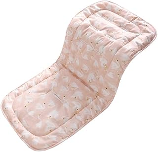 Stroller cushion, universal stroller carpet breathable 100 % cotton, 34 x 78 cm, 1 package (swan strip).. DIAYTAR NIGERIA brings the marketplace home to you with affordable prices and delivery in 5-8 days.