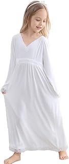 Night clothing for girls, Vintage Long Night Shirt in Soft Cotton for children, full length pajamas for children from 3 to 12 years old.. DIAYTAR NIGERIA: Your affordable gateway to thousands of products shipped nationwide within the week.