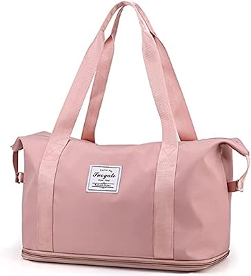 Large capacity foldable travel bag, light and waterproof travel bag with fixed strap, Oxford sports bag for sport and holidays, pink, m, oxford.. DIAYTAR NIGERIA combines extensive product options with budget-friendly prices, delivered in 5-8 days.