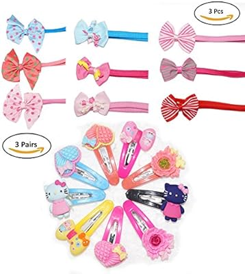 Fok Lot of 3 pairs of Tik tok Multicolored Fancy Hair Pins and 3 Elastic Bangs for Baby (Random design).. Nigeria's e-commerce leader delivers unmatched variety and value to your doorstep in just 5-8 days.