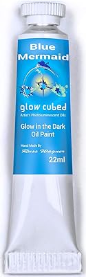 Professional oil painting Blue Mermaid that shines in the dark (22 ml) self-luminous self-luminous phosphorescent painting.. Experience budget-friendly shopping at DIAYTAR NIGERIA, Nigeria's premier online marketplace with quick delivery.