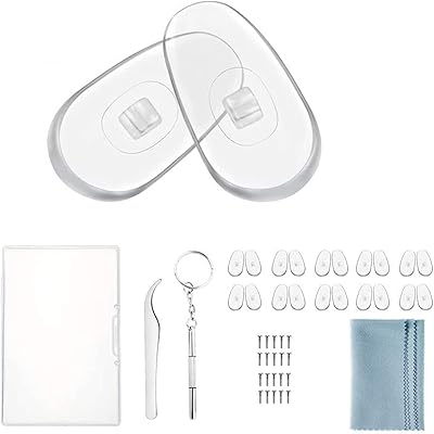 Nose pads for glasses, non -slip, ultra soft, screwing, 15 mm, nose pads for sunglasses, 8 pairs of glasses repair.. Shop confidently with DIAYTAR NIGERIA, offering affordable prices and reliable delivery within a week.