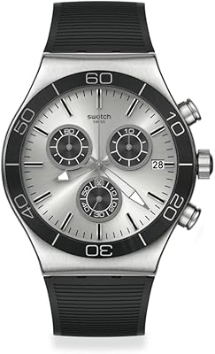 Irony New Chrono, quartz stainless steel rubber bracelet, black, relaxed watch 21 (model: yvs486), gray.. Experience shopping freedom with DIAYTAR NIGERIA's vast selection and 5-8 day nationwide delivery service.