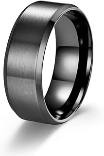Ahloe Jewelry Titanium for men, wedding alliances in stainless stainless matt stainless, silver, black, gold, beveled edge, size 7-13, stone, cubic zirconia.. Experience hassle-free shopping with DIAYTAR NIGERIA's user-friendly platform and prompt delivery service.