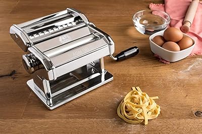 Imperia pasta machine - Made in Italy Marcato Atlas Pasta, in stainless steel, 180 mm wide, includes a machine with slicer, manual crank and instructions.. Quick delivery. Quality products. Great deals. That’s DIAYTAR Nigeria.