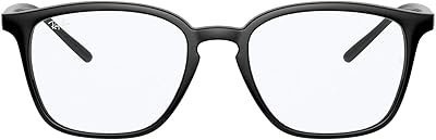 Ray-Ban Glasses Fate for Men 0RX7185, Brillant Black, 52.. DIAYTAR NIGERIA connects you with thousands of products at competitive prices, delivered within a week.