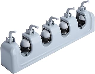 Wall support for broom and mop, space -saving sales organizer for kitchen, garden, garage, 4 positions with 5 hooks,.. DIAYTAR NIGERIA stands as your affordable shopping ally with nationwide delivery in just 5-8 days.