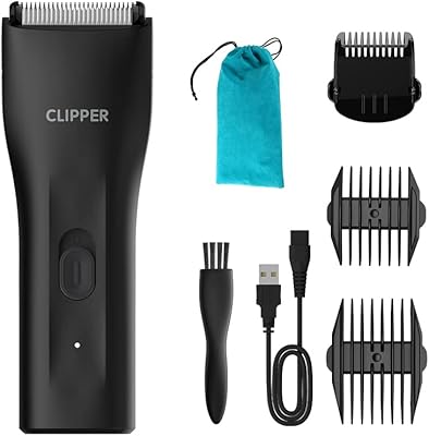 Hair mower for giadi thighs, razor for shower resistant body, electric mower under a belt designed for men, with universal usb load and replaceable ceramic blade heads (black).. Discover endless possibilities with DIAYTAR NIGERIA's comprehensive selection and reliable shipping.