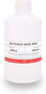 PRM Chemicals Glycolic acid 70% - 500g for cleaners, creams, masks, cosmetic industry and DIY personal care for the face, hair, skin and body.. DIAYTAR NIGERIA: Simplifying access to thousands of products with affordable nationwide shipping.