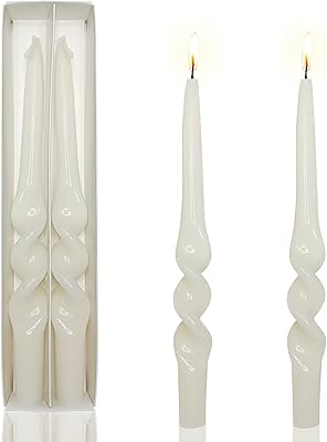 Set of colored twisted candles without drops of 9.3 inch for 2 -piece wedding dinner decoration (white).. Shop confidently with DIAYTAR NIGERIA, offering affordable prices and reliable delivery within a week.