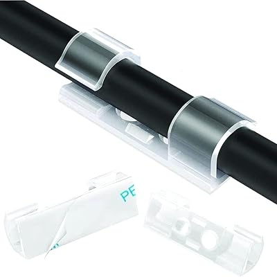 CORALBLUE self-adhesive cable storage clips, 75 rooms, cable organizers, storage clips of sustainable threads for the office and the house, transparent.. DIAYTAR NIGERIA: Bringing quality products to every Nigerian home at prices everyone can afford.