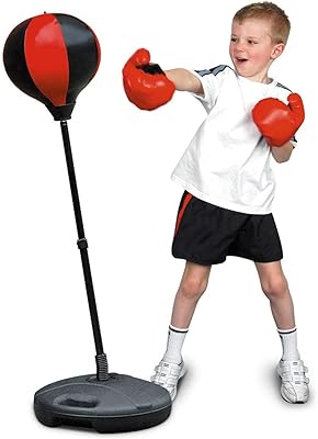 Skido boxing bag for children, gloves and pumps included in the boxing set, children's boxing bags from 3 to 8 years old, boxing toy for boys and girls.. Shop from Nigeria's largest product selection at DIAYTAR, with budget-friendly prices and swift delivery.