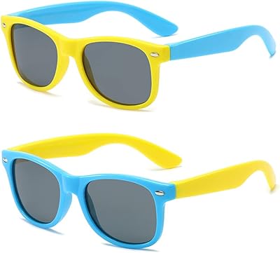 Flocked children's sunglasses with flexible rubber frame for boys and girls from 3 to 10 years old, two rooms, multi.. Shop with confidence at DIAYTAR NIGERIA, Nigeria's premier affordable e-commerce platform.