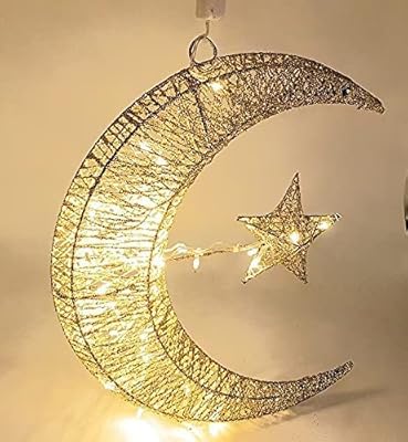 Lantern Monsi® Ramadan Crescent Design 30 cm with a 3D crescent pattern for Eid.. DIAYTAR NIGERIA: Making online shopping accessible with affordable prices and nationwide delivery service.
