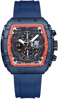 Chronograph watch for men with silicone bracelet, 22 mm blue, H3856G-Blublu, blue, 22 mm, bracelet.. Experience the ease of modern shopping with DIAYTAR NIGERIA's comprehensive platform and quick delivery.
