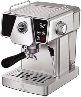 Coffee maker Mibashi in stainless steel, 1.8 l capacity, 19 bars, milk foam, cappuccino, macchiato latte, coffee at home and office. (money).. DIAYTAR NIGERIA: Where every search yields affordable results delivered promptly to your door.