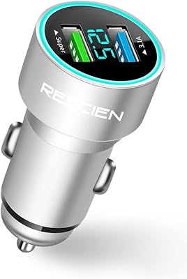 Quick -loading -loaded double -port car charger adapter with LCD screen, fast -charge car intake compatible with mobile phone (money) 02.. Buy better with DIAYTAR Nigeria — the ultimate e-commerce platform in Nigeria.