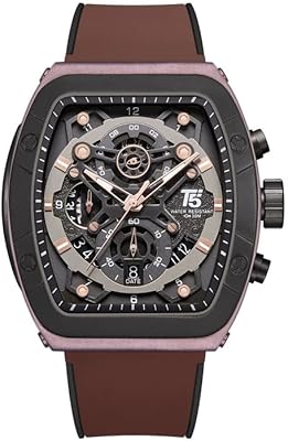 Men's chronograph watch watch with silicone bracelet, 22 mm, black, H3857G-Brwblk, black, 22 mm.. Fast. Reliable. Affordable. DIAYTAR Nigeria is all that and more.