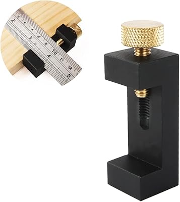 Closing rule/ON-SCHOOL Anodized aluminum scratch block with brass handles (adjustable for rules of 0.87 "to 2.85 cm).. DIAYTAR NIGERIA: Making online shopping accessible to all Nigerians with our affordable platform.