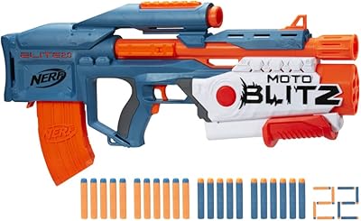 Nerf flaster F5872 Elite 2.0 Motoblitz, 2 shooting modes, 10 motorized darts and 6 airblitz darts simultaneously, 10 dart clips, 22 elite darts.. Explore fashion, tech, home goods, and more on DIAYTAR Nigeria — always affordable, always fast.