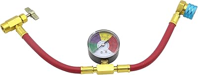 Refrigerant charging pipe kit, R1234YF, with 1/2 acme LH tap hole, R-1234YF AC, pipe housing with gauge, with low lateral adapter R1234YF for air conditioning refrigeration system.. DIAYTAR NIGERIA combines the largest product selection with affordable prices and reliable delivery.