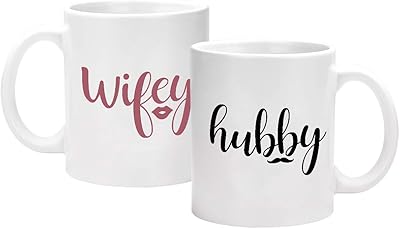 Set of funny coffee cups Wavey & Happy Couple, Wedding Birthday Gifts, Valentine's Day for her bachelorette party, newly married husband and wife, fancy ceramic cups 11oz white 11oz.. Discover the perfect balance of price and convenience with DIAYTAR NIGERIA's nationwide e-commerce platform.