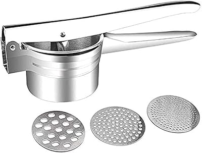 Castowave potato gag - Pruck press - Premium stainless steel, 3 interchangeable discs - Manual potato gap, ideal for fruits, vegetables and baby foods, easy to clean.. Your everyday shopping destination, DIAYTAR NIGERIA offers unbeatable value with quick delivery times.