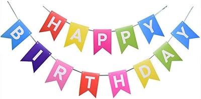 Happy birthday banner for birthday party decoration with joyful colors for children.. DIAYTAR NIGERIA brings affordable shopping to your fingertips with reliable delivery in less than 8 days.