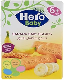 Baby banana cookies adapted to children from 6 months of Hero Baby, 180 grams.. Shop from anywhere in Nigeria with DIAYTAR's extensive selection and budget-friendly shipping options.