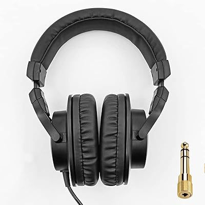 Mike Music wired supra -ear headset with studio monitor and stereo DJ helmet with 50 mm neodymium pilots and 1/4 to 3.5 mm audio intake for AMP for the recording of a mobile, a piano, a guitar, a laptop - black.. DIAYTAR NIGERIA: Where shopping is affordable, selection is vast, and delivery is always reliable.