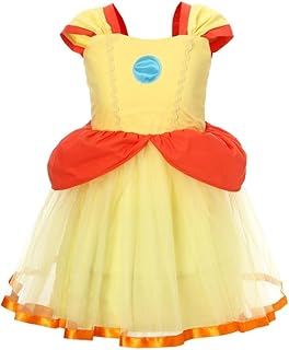 Princess Costume Lito Angeles Deluxe Peach Daisy for girls, children's birthday party costume, Halloween, carnival.. DIAYTAR NIGERIA brings online shopping to every Nigerian with affordable prices and reliable shipping.