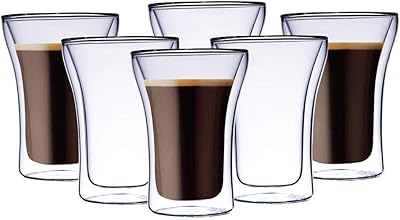 Blackstone double wall glass cups adapted to coffee, tea and soft drinks, set of 6 pieces, 250 ml - DG358.. Experience shopping freedom with DIAYTAR NIGERIA's comprehensive marketplace delivered within 8 days.