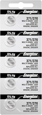 Energizer watch battery 371/370 in silver oxide (5 per package).. DIAYTAR NIGERIA: Where every search yields affordable results delivered promptly to your door.