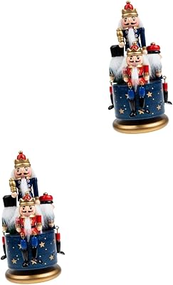 PRETYZOOM 2 pieces The Office Christmas Bas of Wooden Breaknight Wooden Cap Wooden Gift Musical Soldier DIY Musical Accessories Rotating Music Music Box Baby Music Box.. Get your essentials without leaving home — thanks to DIAYTAR Nigeria.