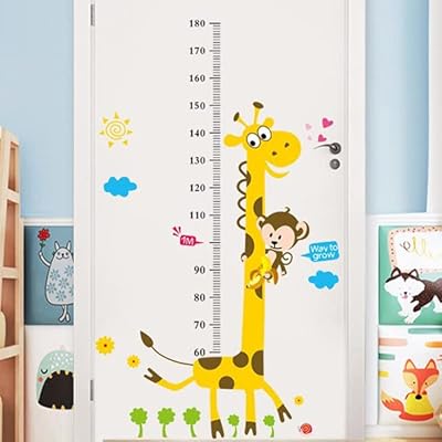 Soldot cartoon animal design height stickers, DIY house decoration, simple graphics rule for children's room decoration.. Shop confidently on DIAYTAR Nigeria — everything you need, delivered quickly.