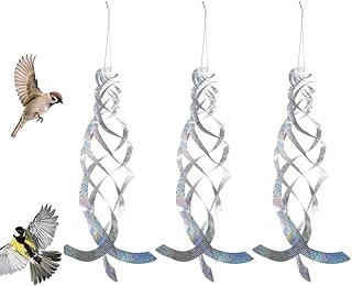 Goodrun 3 -piece repellents in spiral for birds with durable reflective rope to suspend a device.. DIAYTAR NIGERIA: Your trusted e-commerce partner with extensive product choices and affordable delivery.