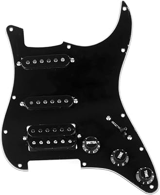 Musiclily Pro Ssh Pickguard Stratocaster Preloaded 11 Holes With Pickguard Silencieux Alnico 5 For Strat style guitar, 3 black folds.. DIAYTAR NIGERIA: Your one-stop e-commerce destination with affordable prices and nationwide delivery in 5-8 days.