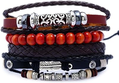 Set of 4 pearl bracelets in cool baby braided leather, one size, plastic, agate.. Fast, affordable, and reliable — that’s the DIAYTAR Nigeria experience.