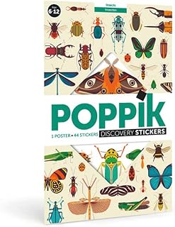 Set of Popik Discovery Insects stickers - from 6 years old. Set of fun educational stickers for children.. DIAYTAR NIGERIA: Bridging the gap between consumers and quality products with affordable nationwide shipping.