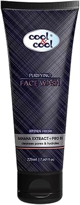 Cool & cool purifying face cleaner for men | Vitamin B5 and fruit extracts, cleanses pores and hydrates the skin, improves skin texture, 225 ml.. DIAYTAR NIGERIA: Connecting Nigerians with their needs through our affordable and diverse marketplace.