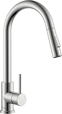 Abasso kitchen faucet, kitchen sink mixer with extractable sprayer, brushed nickel kitchen mixer with 2 water modes, modern stainless steel kitchen taps with unique handle.. Experience the DIAYTAR difference with our vast product selection and delivery within 5-8 days.