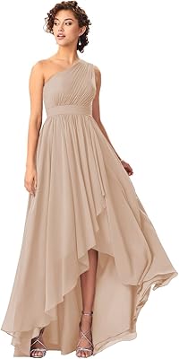 Siem asymmetrical bridesmaid dress naked shoulder in silk muslin for women, formal evening dress with se051 pockets.. DIAYTAR NIGERIA: Nigeria's answer to affordable online shopping with reliable 5-8 day delivery guarantee.