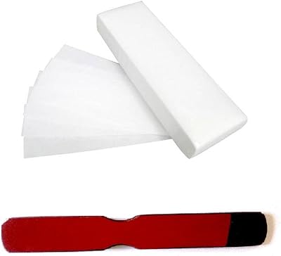 Band of professional hair removal wax, 100 pieces (white) with robust wooden epilate knife.. DIAYTAR NIGERIA promises affordability and variety with every purchase, delivered in 5-8 days.