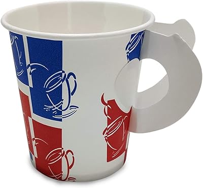 BMP - Disposable paper cups with handle of 7 oz for hot tea, coffee, crack cups, domestic use and office - 300 cups.. DIAYTAR NIGERIA: Connecting Nigerians with their needs through our affordable and diverse marketplace.