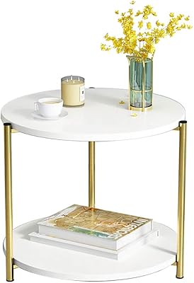 Modern sofa side table, single coffee table for living room, bedroom, balcony (a-white).. DIAYTAR NIGERIA transforms online retail with unbeatable prices and consistent delivery timeframes.