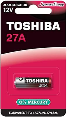 Toshiba alkaline battery type 27ah 12V (0% Mercury) - equivalent to A27 / MN27 / L828.. Shop efficiently from anywhere with DIAYTAR NIGERIA's comprehensive platform and quick delivery options.