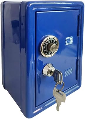Toy and una iron piggy bank, Small safe with safety key lock and fall hole, Children's piggy bank, gift in blue.. DIAYTAR NIGERIA connects desires with reality through affordable prices and reliable delivery service.